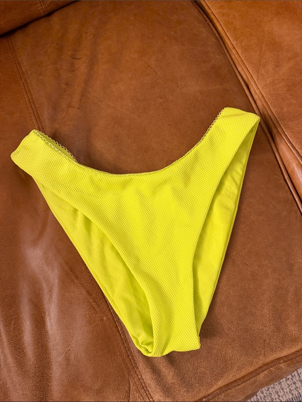 Roxy Neon Yellow High-Cut Bikini Bottom